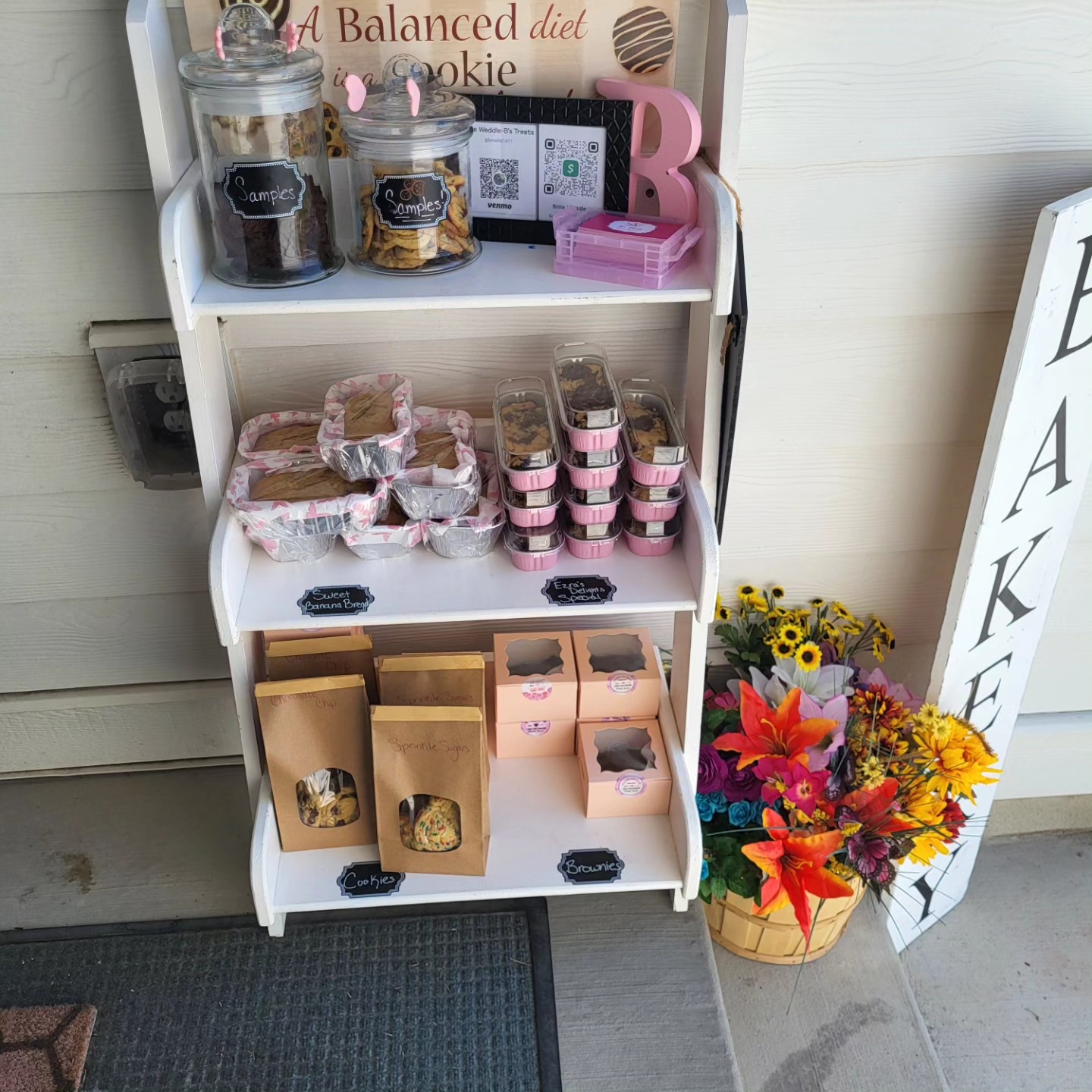 B's Treats pop-up bakery stand